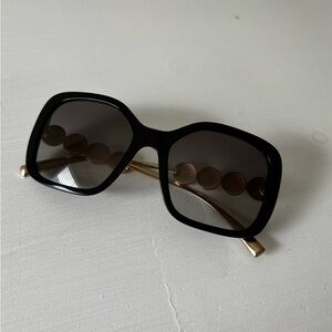 Versace Black Sunglasses with Gold Accents